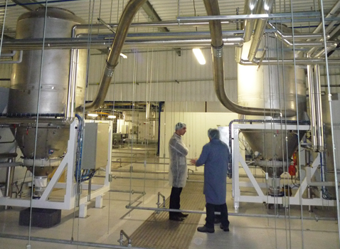 Ligne de fabrication de biscottes  ensemble trémie de réception Neu Process  pour farine sucre et son